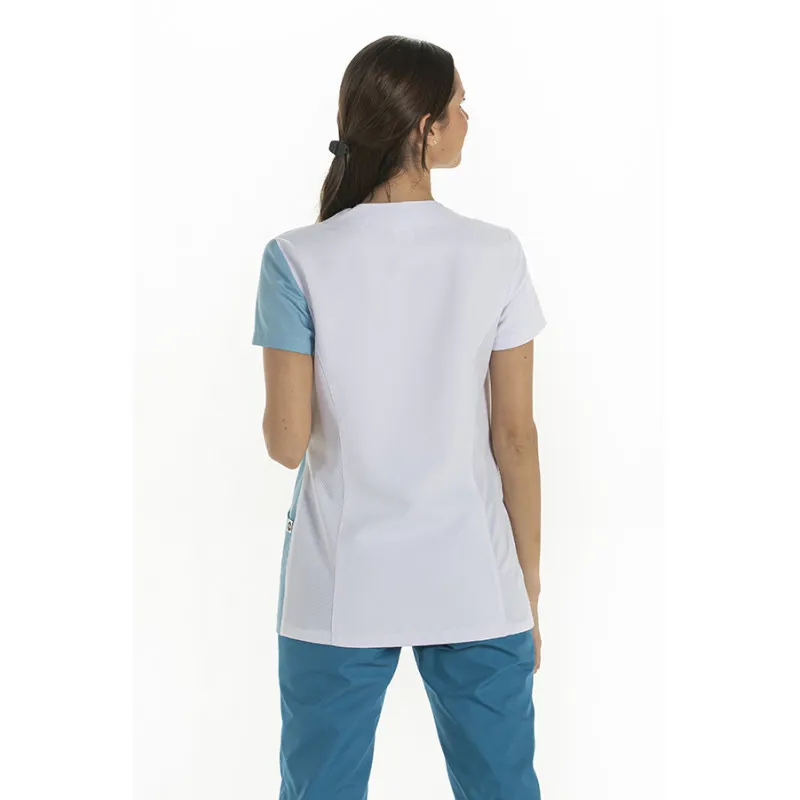 CHAQUETA DE MUJER ASIMéTRICA MICROFIBRA TURQUESA  DYNEKE