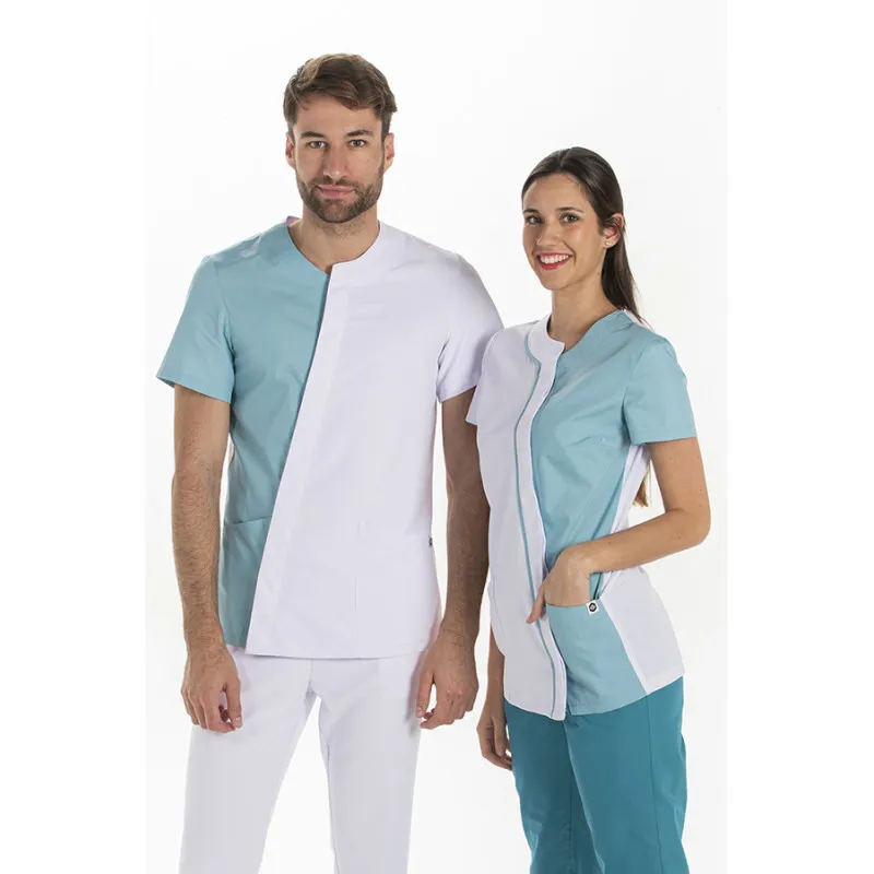 CHAQUETA DE MUJER ASIMéTRICA MICROFIBRA TURQUESA  DYNEKE