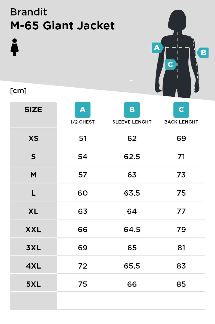 CHAQUETA DE MUJER BRANDIT M65 GIANT NEGRA 