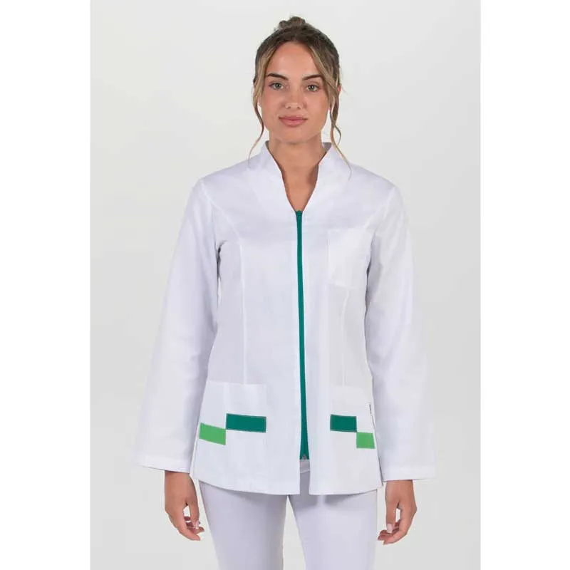 CHAQUETA DE MUJER FARMACIA CONTRASTE VERDE DE MANGA LARGA  DYNEKE
