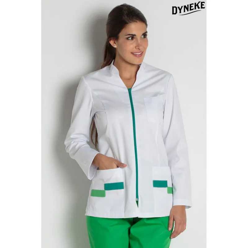 CHAQUETA DE MUJER FARMACIA CONTRASTE VERDE DE MANGA LARGA  DYNEKE
