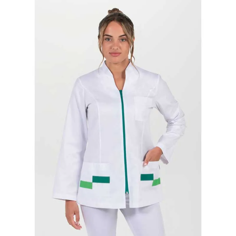 CHAQUETA DE MUJER FARMACIA CONTRASTE VERDE DE MANGA LARGA  DYNEKE