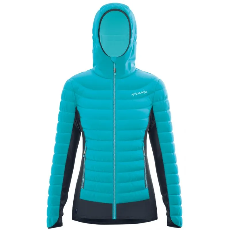 Chaqueta de pluma Camp HYBRID JACKET (WATER BLUE / BLACK / SKY BLUE) Mujer