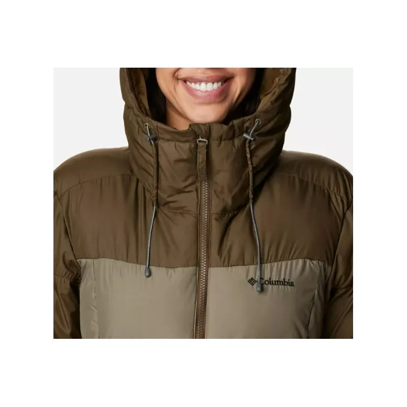 Chaqueta de plumón con capucha para mujer Columbia Pike Lake II (Verde Oliva / Verde Piedra)