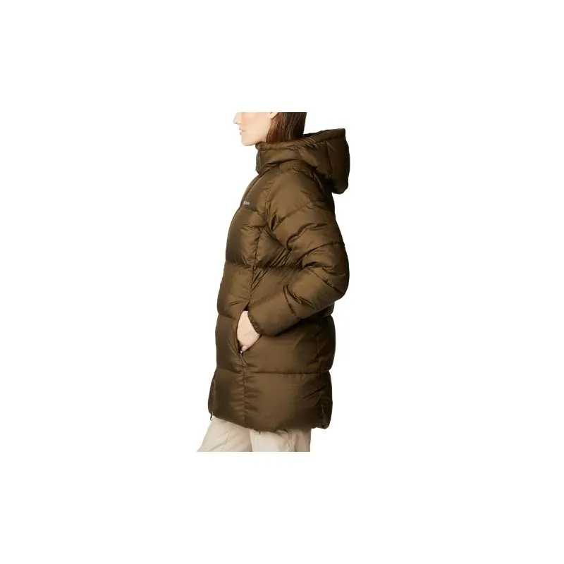 Chaqueta de plumón con capucha para mujer Columbia Puffect Mid (Verde oliva)