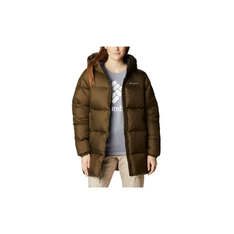 Chaqueta de plumón con capucha para mujer Columbia Puffect Mid (Verde oliva)