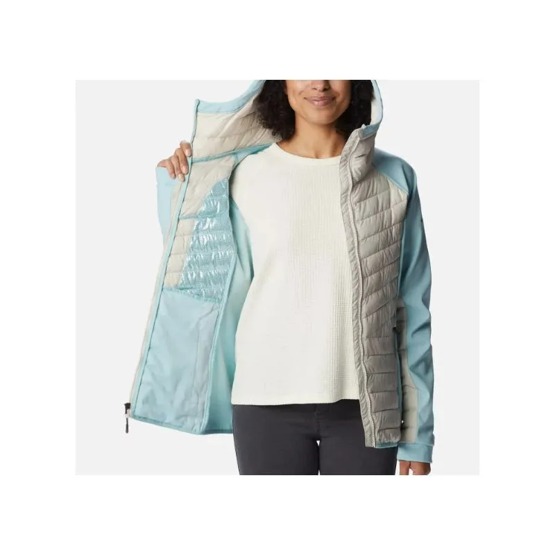 Chaqueta de plumón híbrida para mujer Columbia Powder Lite Hybrid (Dark Stone / Aqua Haze)