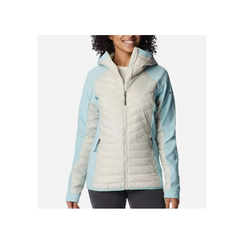 Chaqueta de plumón híbrida para mujer Columbia Powder Lite Hybrid (Dark Stone / Aqua Haze)
