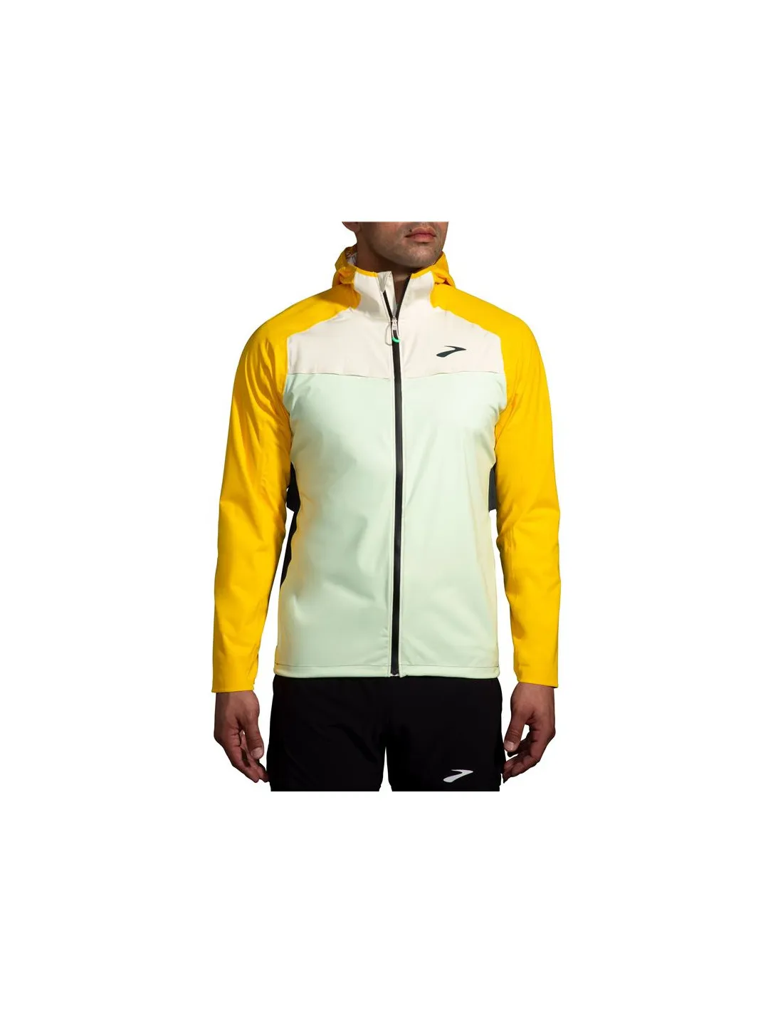 Chaqueta de Running Brooks High Point Waterproof Hombre Amarillo/Blanco