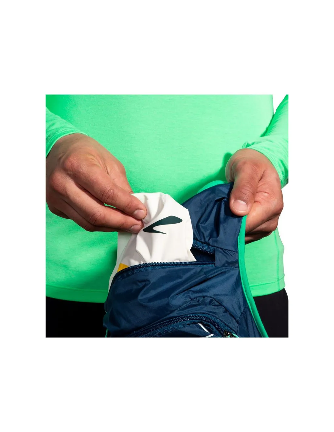 Chaqueta de Running Brooks High Point Waterproof Hombre Amarillo/Blanco