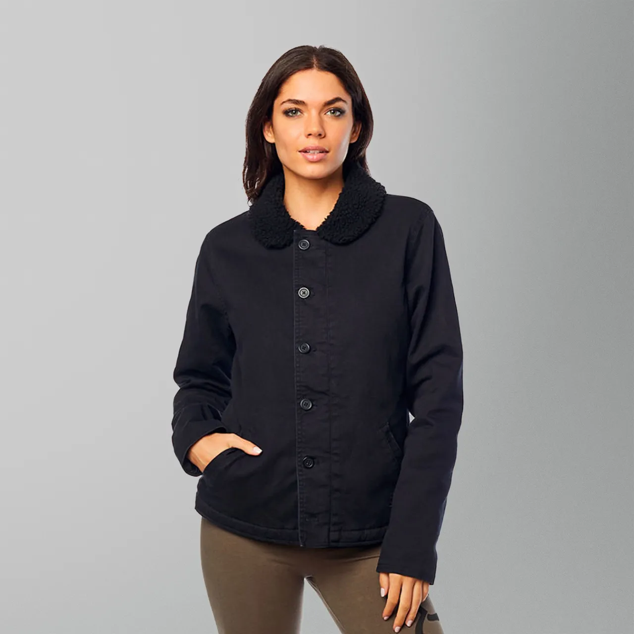 Chaqueta Fox N1 Sherpa Mujer Negra