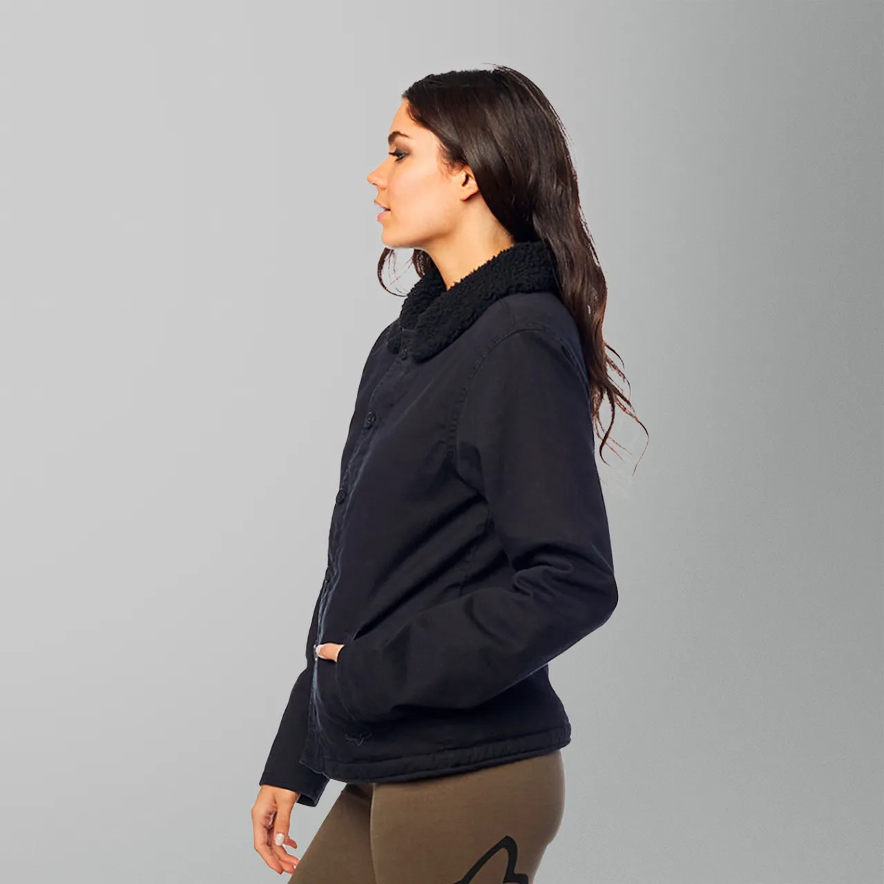 Chaqueta Fox N1 Sherpa Mujer Negra