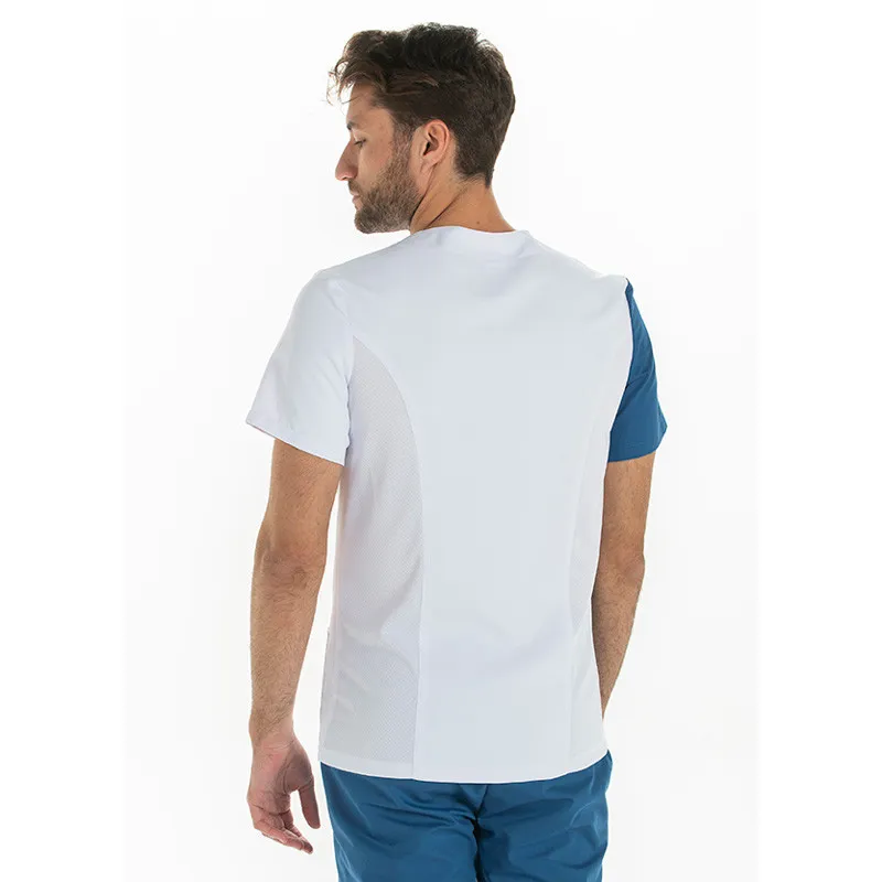 CHAQUETA HOMBRE MICROFIBRA ASIMéTRICA AZUL MANGA CORTA  DYNEKE