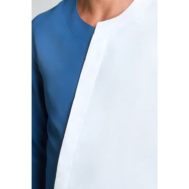 CHAQUETA HOMBRE MICROFIBRA ASIMéTRICA AZUL MANGA LARGA  DYNEKE