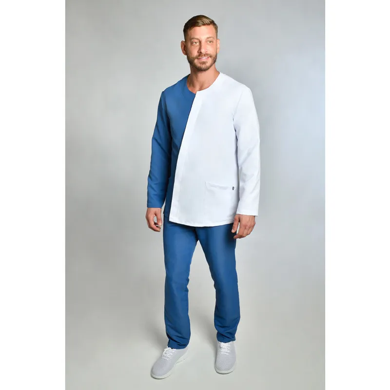 CHAQUETA HOMBRE MICROFIBRA ASIMéTRICA AZUL MANGA LARGA  DYNEKE