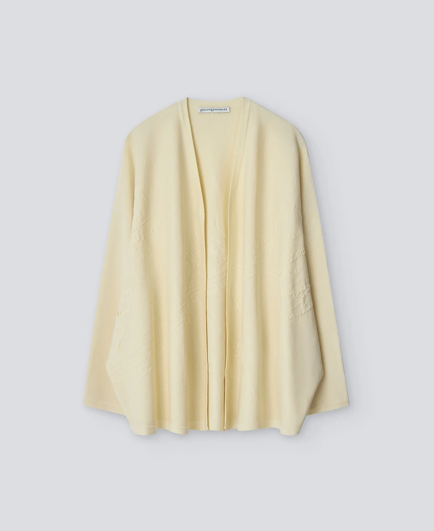 Chaqueta kimono punto jacquard mujer