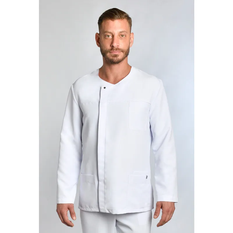 CHAQUETA LABORAL DE HOMBRE MICROFIBRA BLANCA  DYNEKE