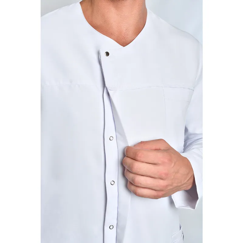 CHAQUETA LABORAL DE HOMBRE MICROFIBRA BLANCA  DYNEKE