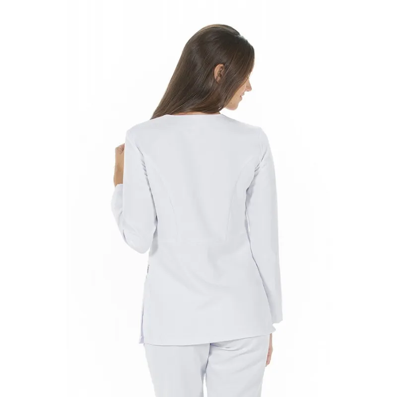 CHAQUETA LABORAL MICROFIBRA DE MUJER MANGA LARGA BLANCA  DYNEKE