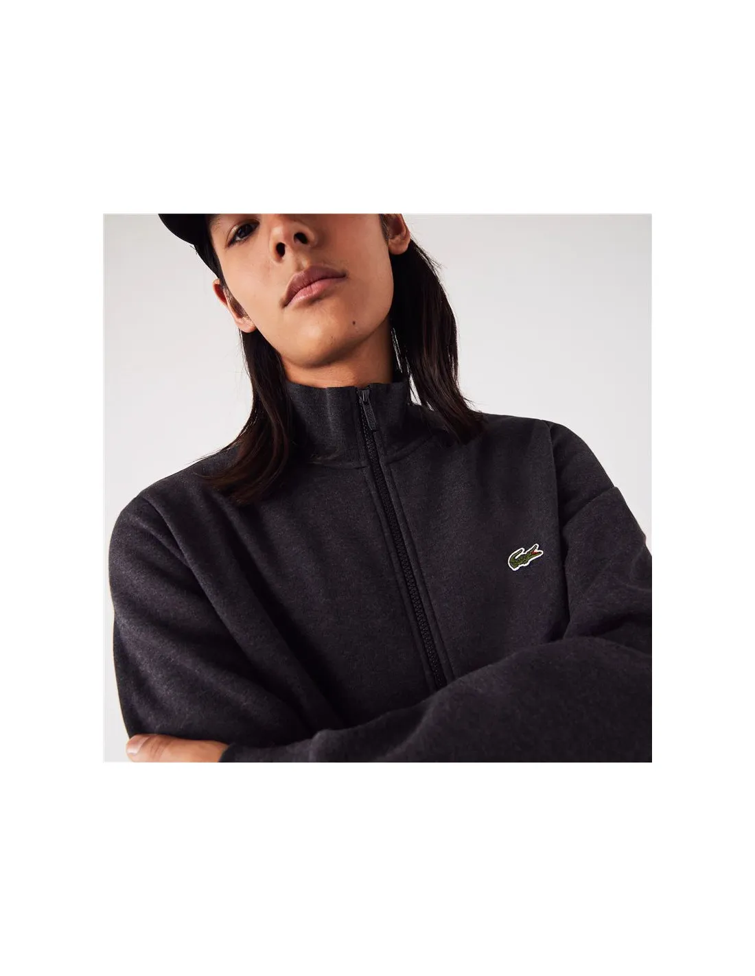 Chaqueta Lacoste Regular Fit Felpa Hombre Gris