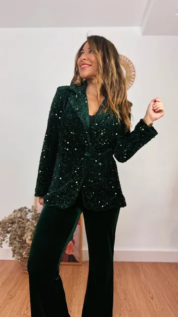 Chaqueta Lentejuelas Verde