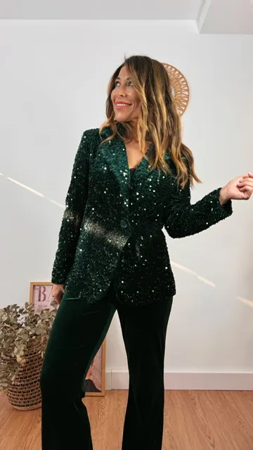 Chaqueta Lentejuelas Verde