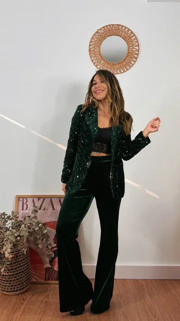 Chaqueta Lentejuelas Verde