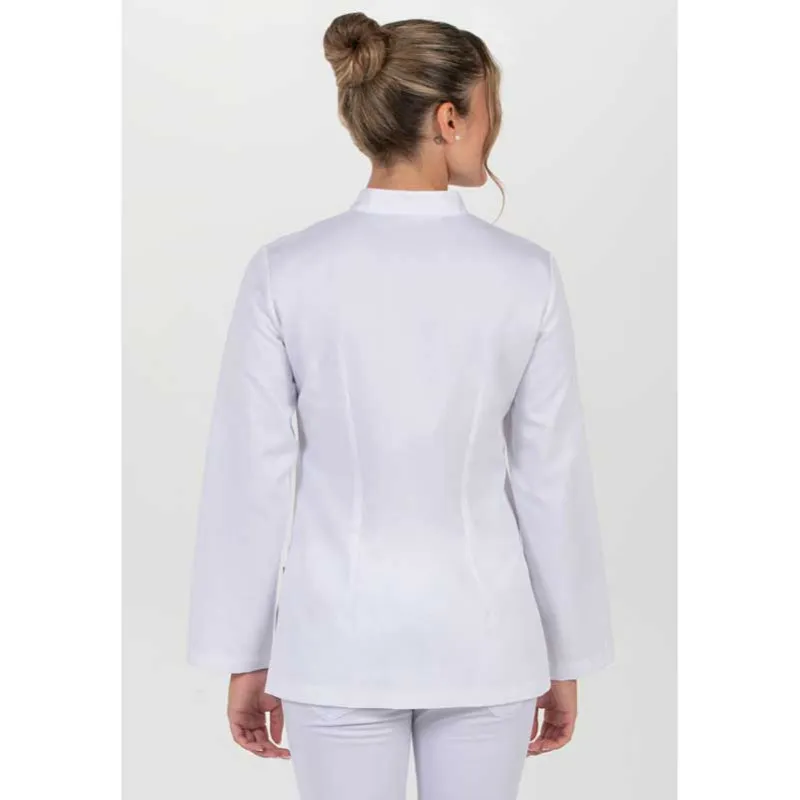 CHAQUETA MUJER FARMACIA CONTRASTE MORADO DE MANGA LARGA  DYNEKE