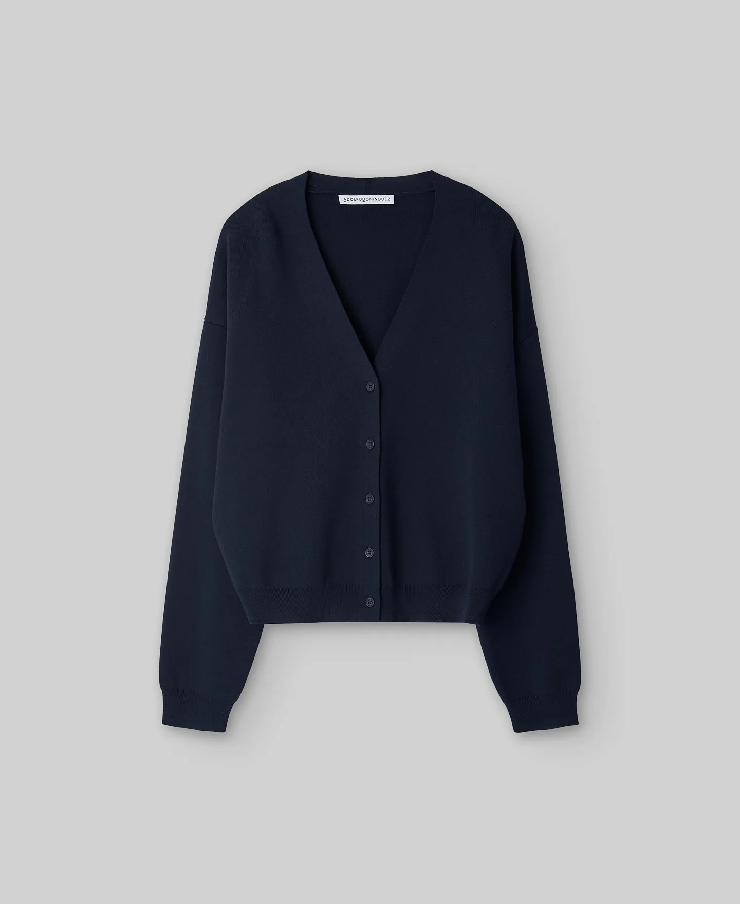 Chaqueta punto goma azul marino mujer