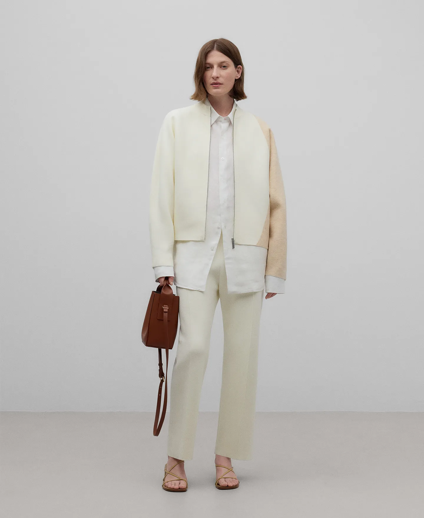 Chaqueta punto intarsia mujer