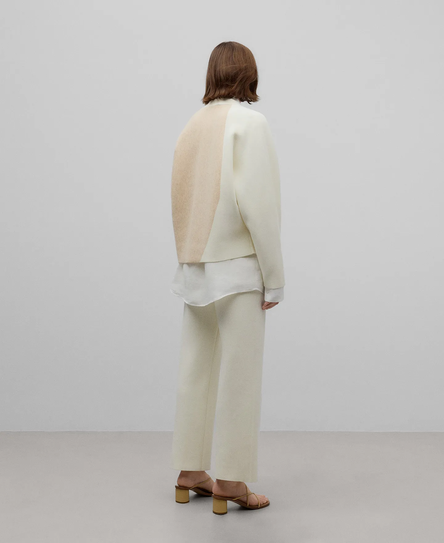 Chaqueta punto intarsia mujer