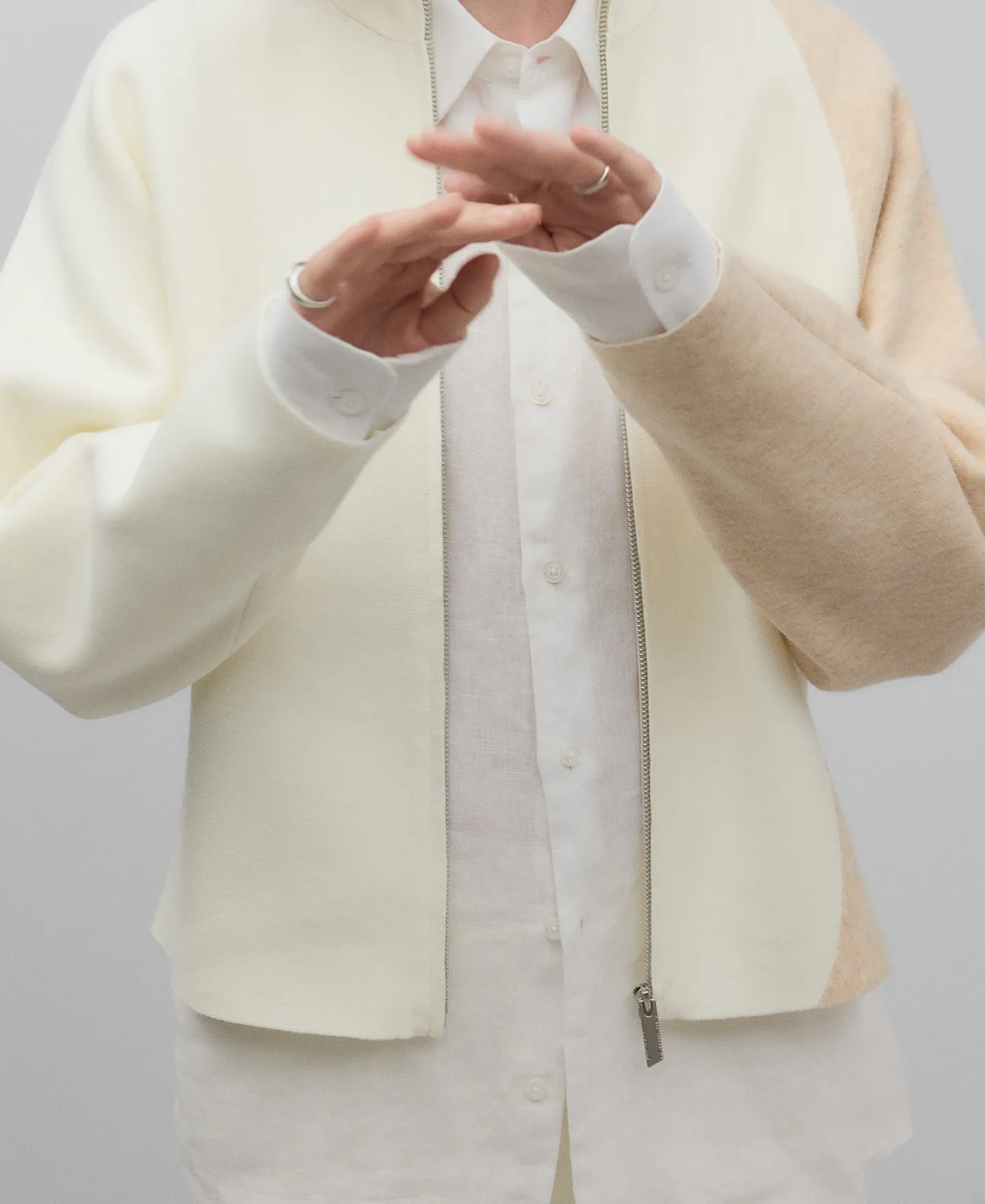 Chaqueta punto intarsia mujer