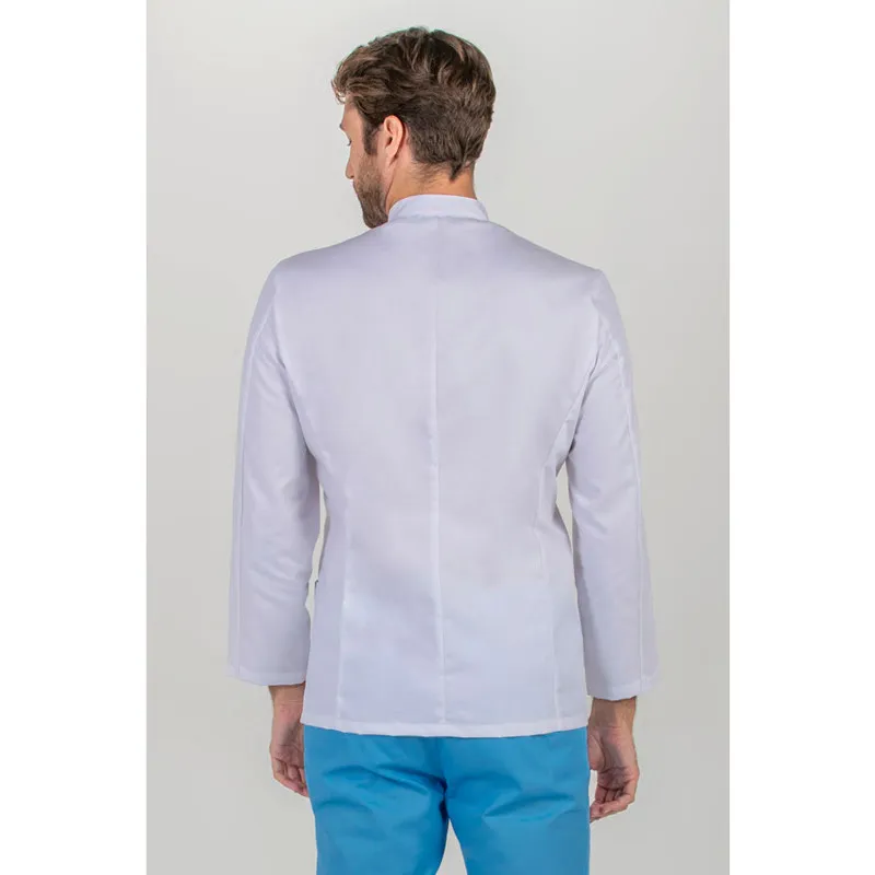 CHAQUETA SANIDAD MANGA LARGA CONTRASTE AZUL  DYNEKE