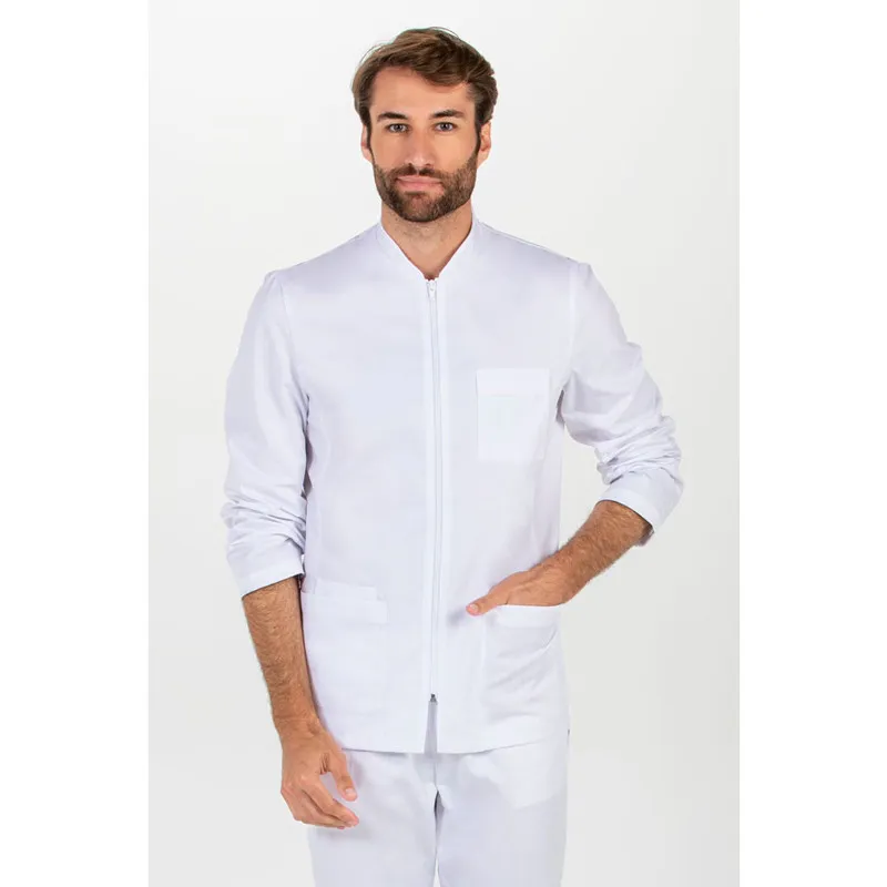 CHAQUETA SANIDAD MANGA LARGA VIVO BLANCO  DYNEKE