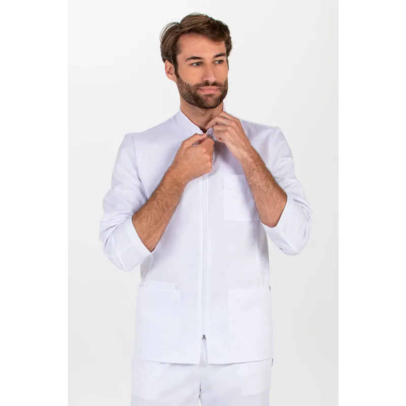 CHAQUETA SANIDAD MANGA LARGA VIVO BLANCO  DYNEKE
