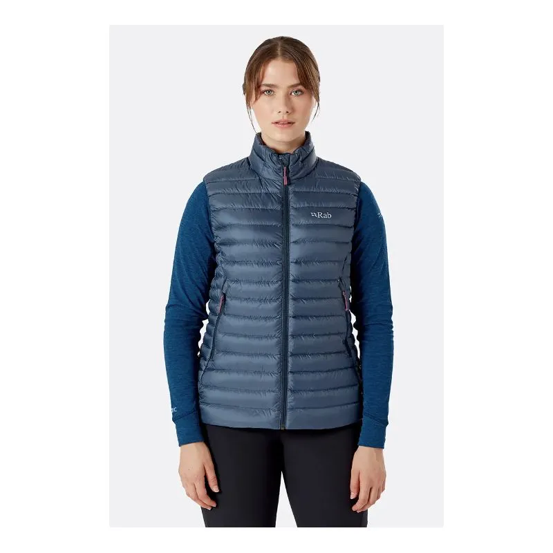 Chaqueta sin mangas para mujer Rab Chaleco ultraligero (Acero)