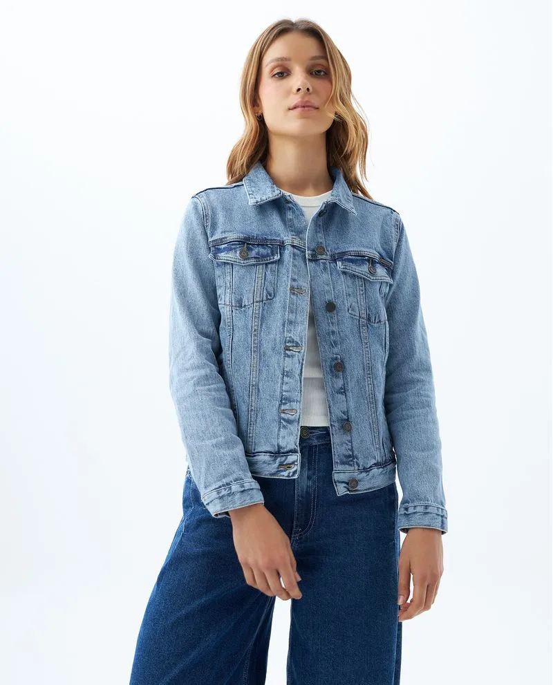 Chaqueta tono medio para mujer