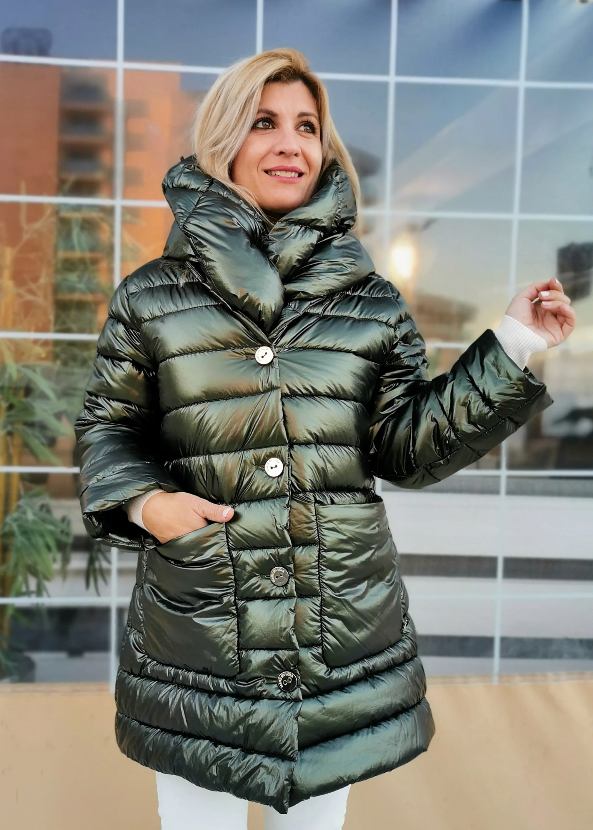 Chaqueton acolchado con bufanda Lola Casademunt