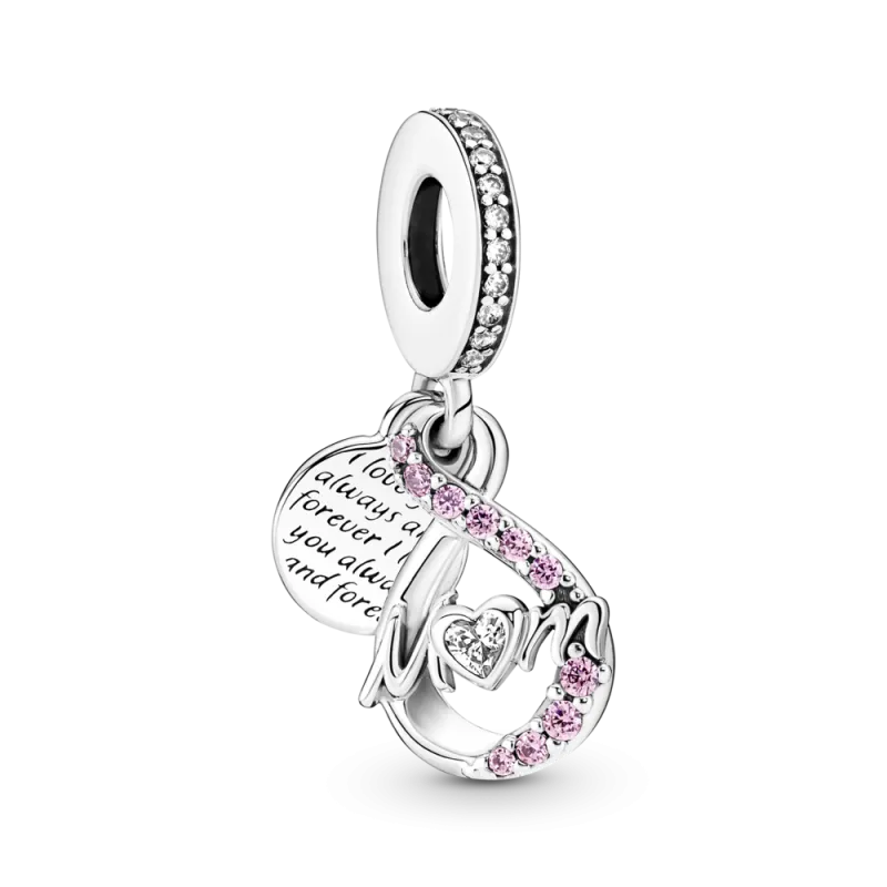CHARM PANDORA COLGANTE PLATA DE LEY MAMA INFINITO EN PAVE 791468C01