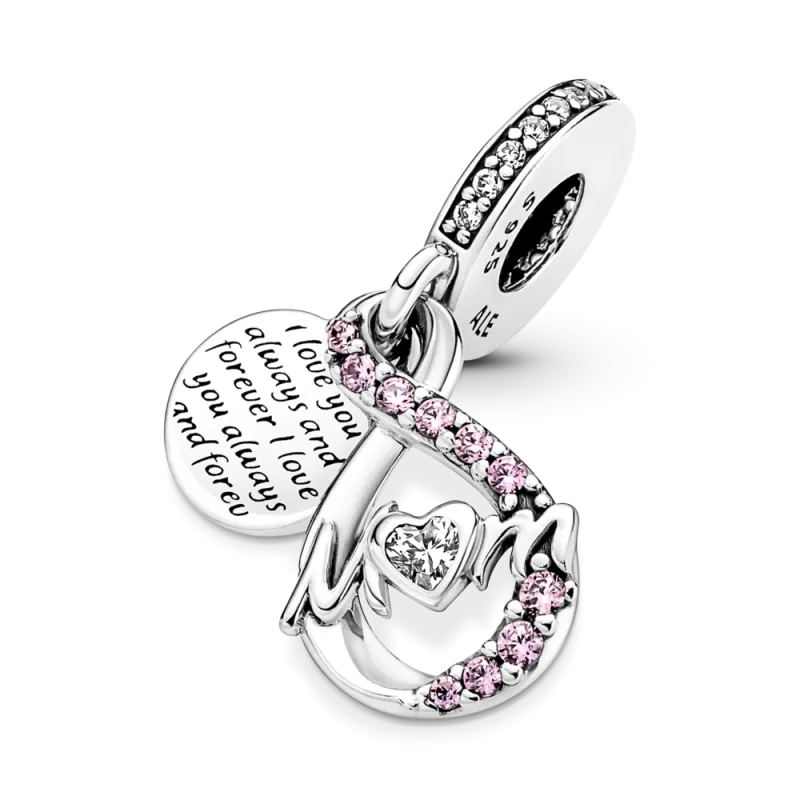 CHARM PANDORA COLGANTE PLATA DE LEY MAMA INFINITO EN PAVE 791468C01