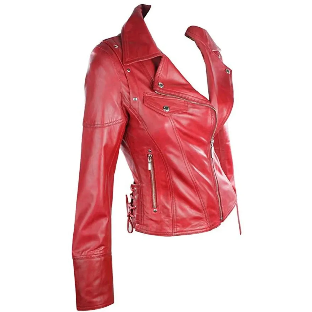 Ciclismo de cuero de cuero 100% para mujeres Rock Black Rock