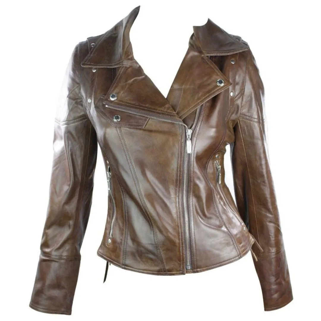 Ciclismo de cuero de cuero 100% para mujeres Rock Black Rock