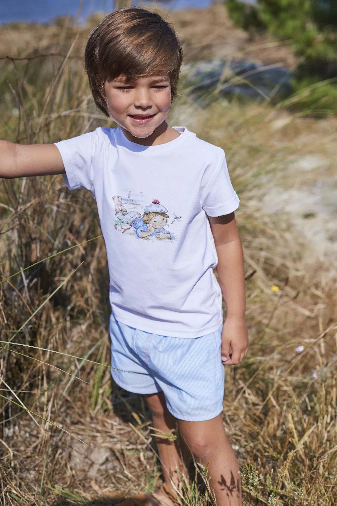 Conjunto Camiseta y boxer para niño de La Martinica colección Seychelles