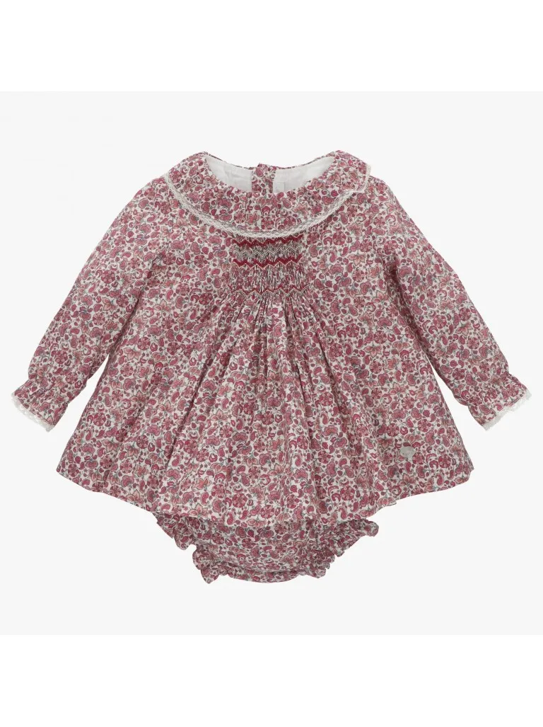 Conjunto jesusito Martín Aranda para niña burdeos