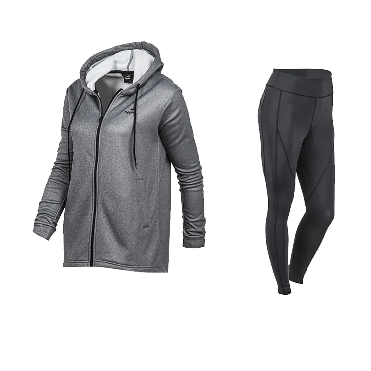 Conjunto Topper Entrenamiento Mujer Gris