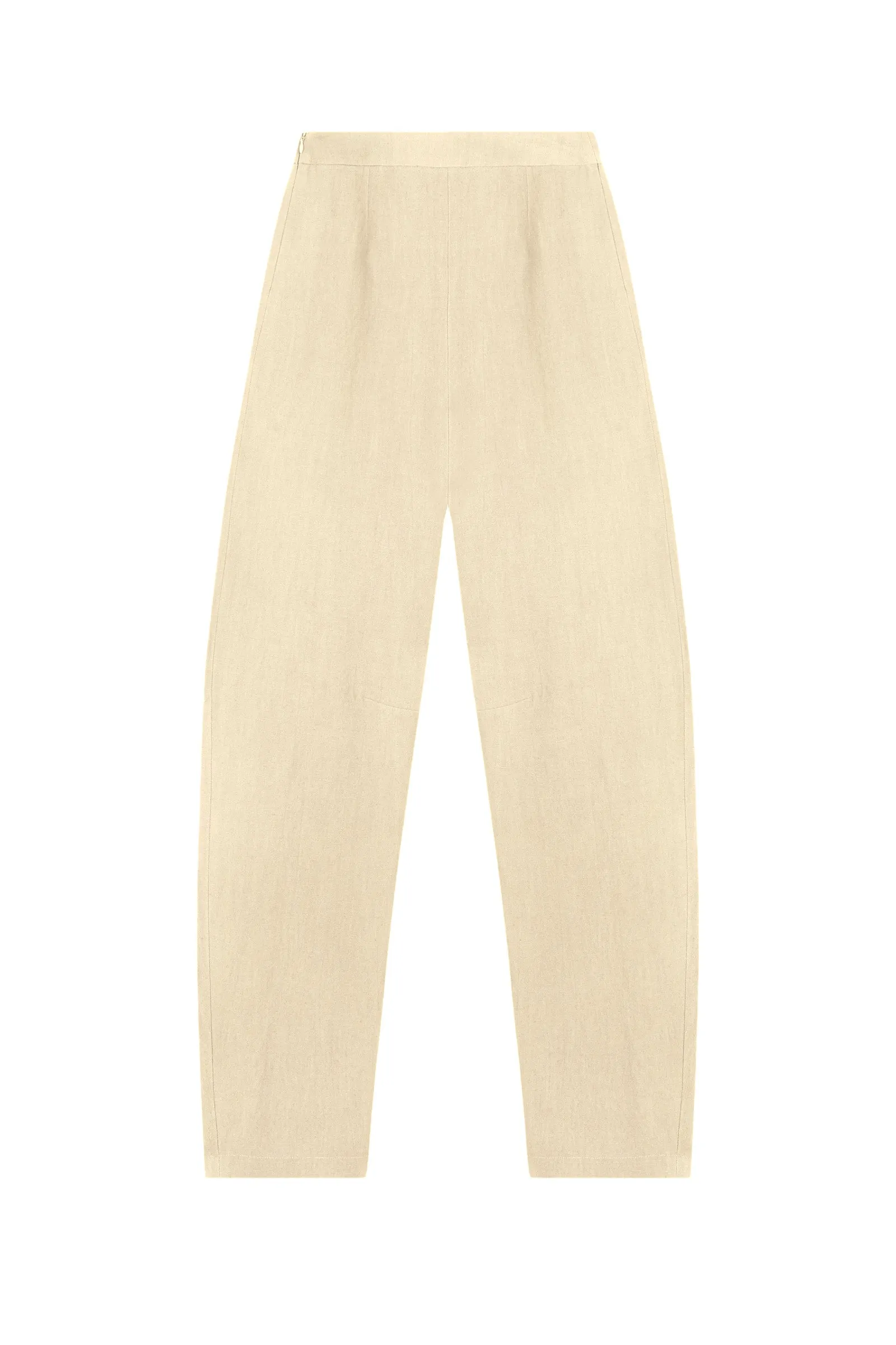 Dakota, vanilla virgin wool and linen pants