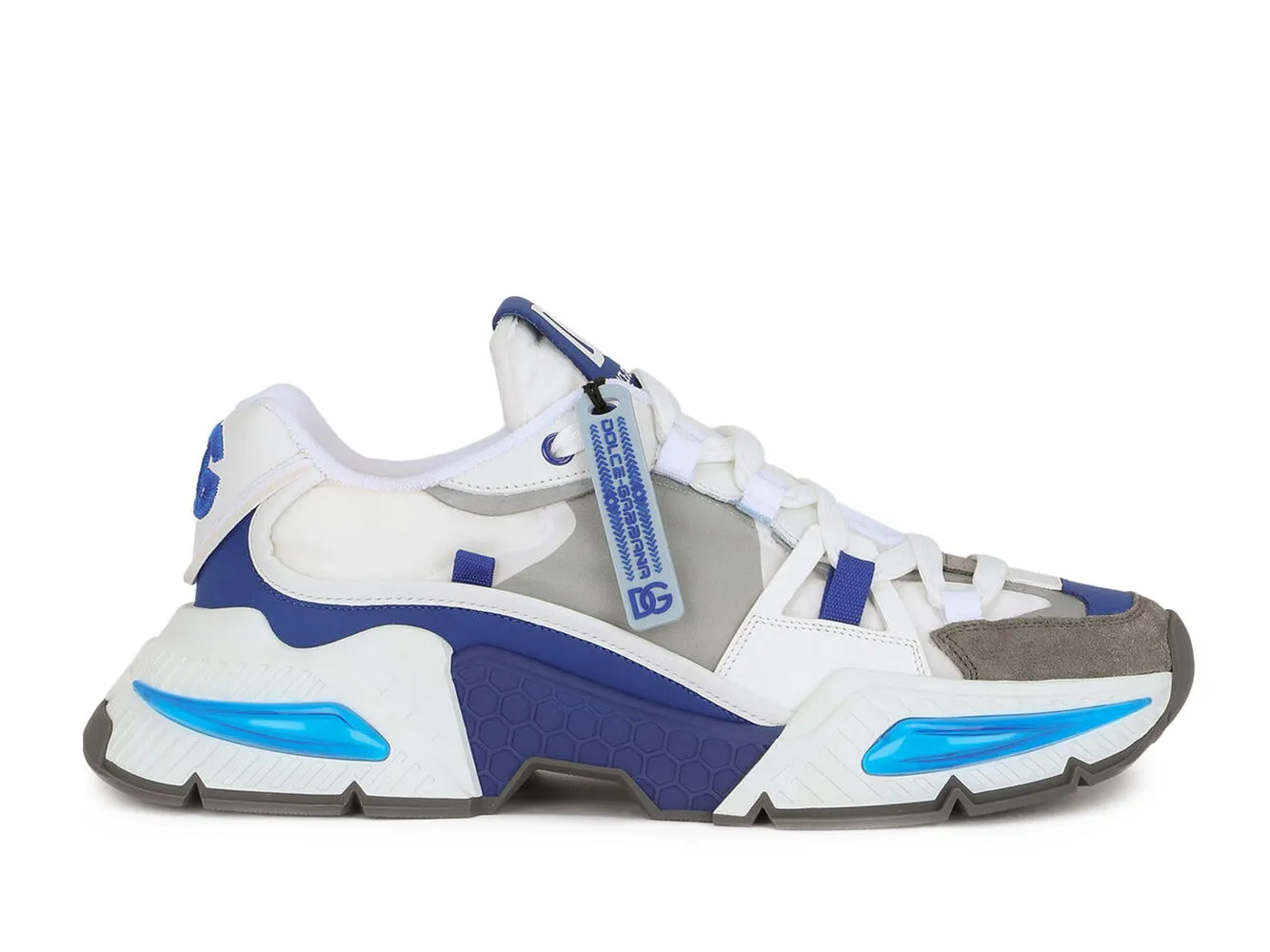 DOLCE & GABBANA MIXEDMATERIAL AIRMASTER WHITE GREY BLUE