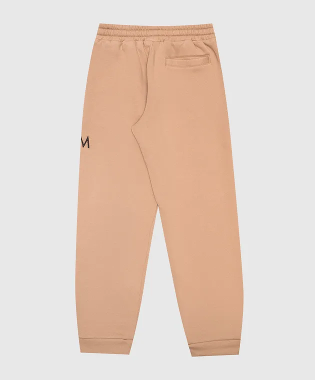 Dolce&Gabbana Children's brown sports pants with embroidery