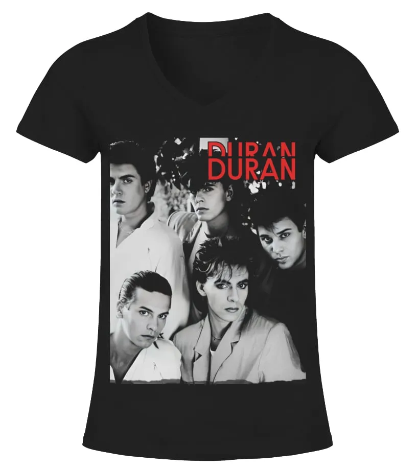 Duran Duran 22 BK Camiseta cuello pico Mujer