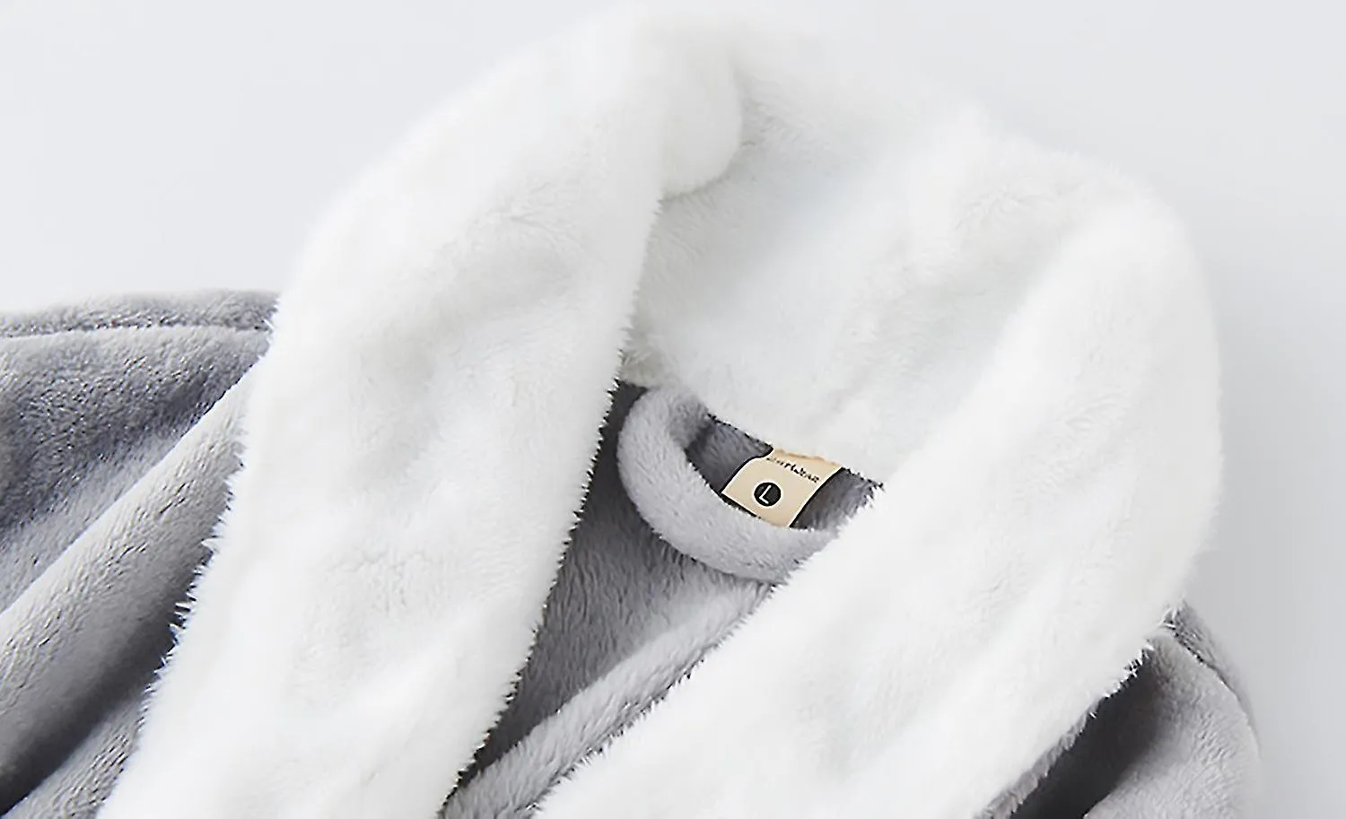 Franela Mujer Camisón Coral Fleece Pijama de Invierno Gris